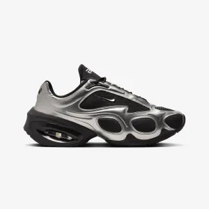Nike | AIR MAX MUSE { BLACK/METALLIC SILVER Structured Design Slip On Elastic Gusset