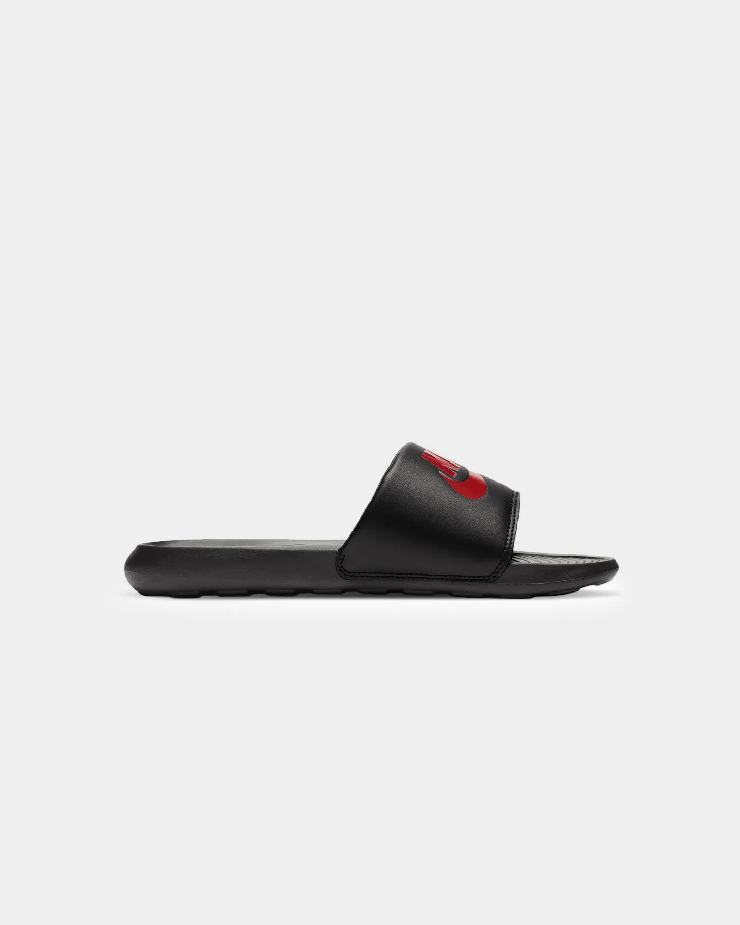 Nike Victori One Slides Black/Black/University Red Road grip Fast pace