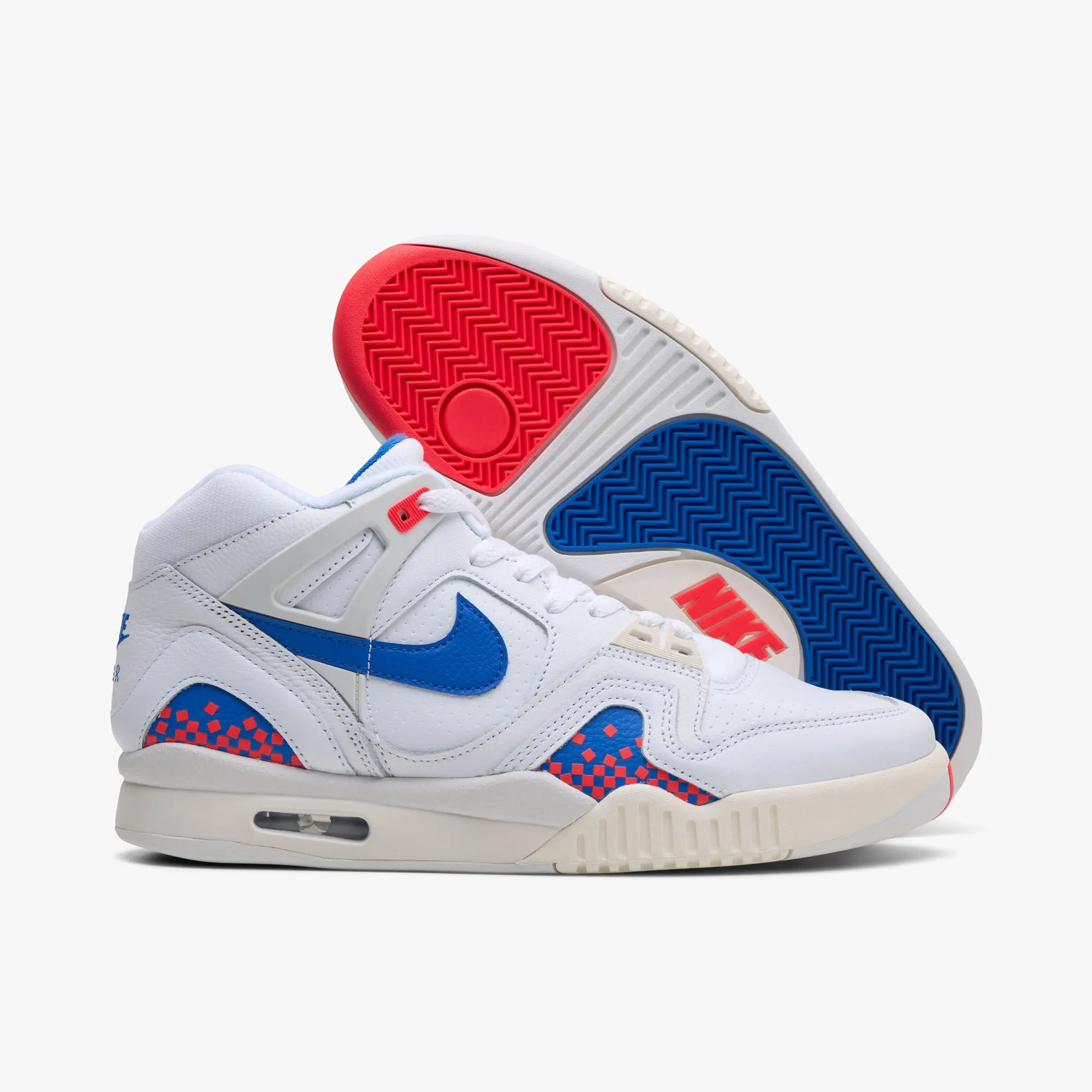 Nike Air Tech Challenge II White / Royal Blue - Laser Crimson Canvas