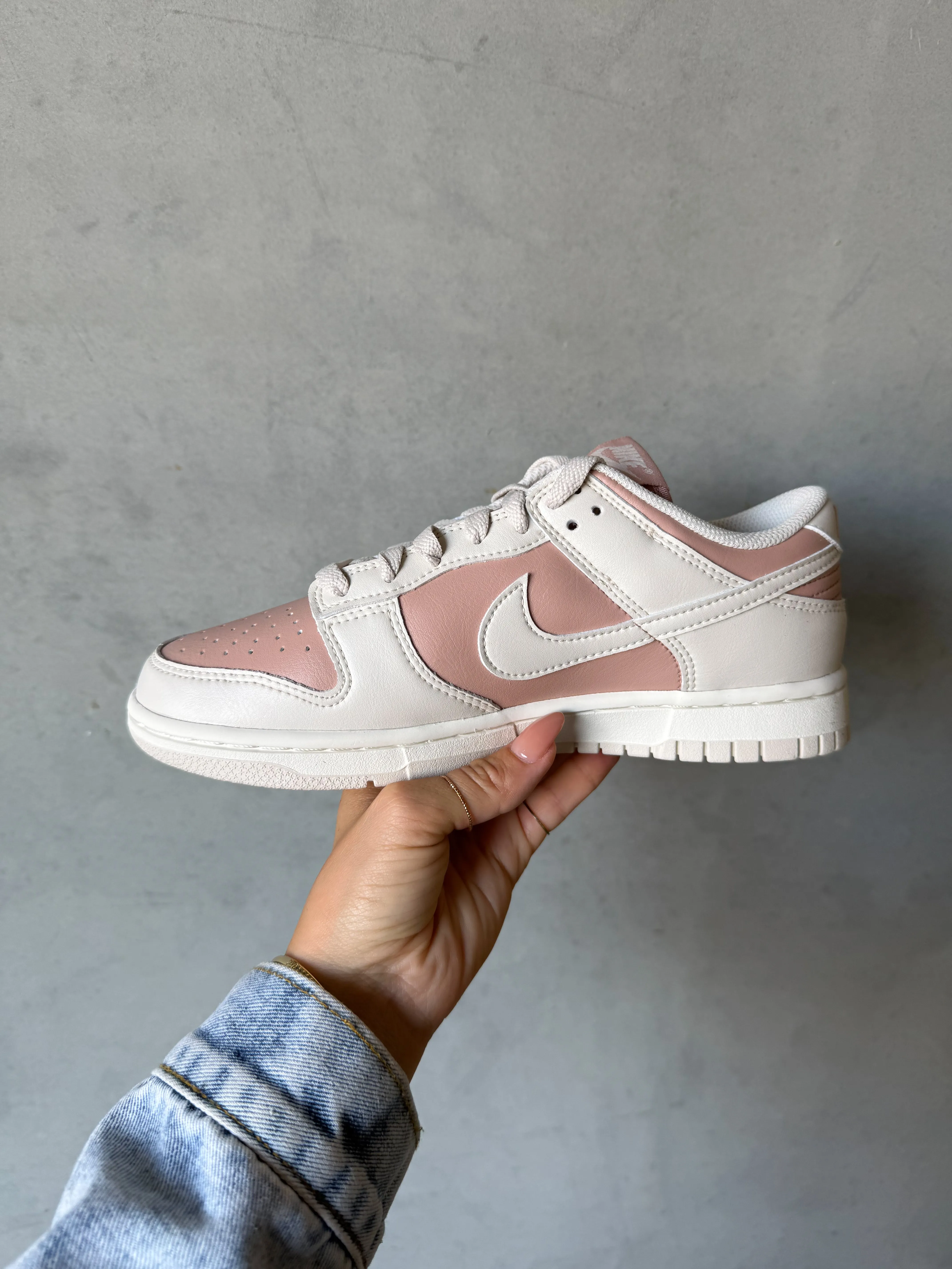 Basic Form Snow Step ?NEW INTRO PRICE?Neutral Blush Swarovski Womens Nike Dunk Shoes