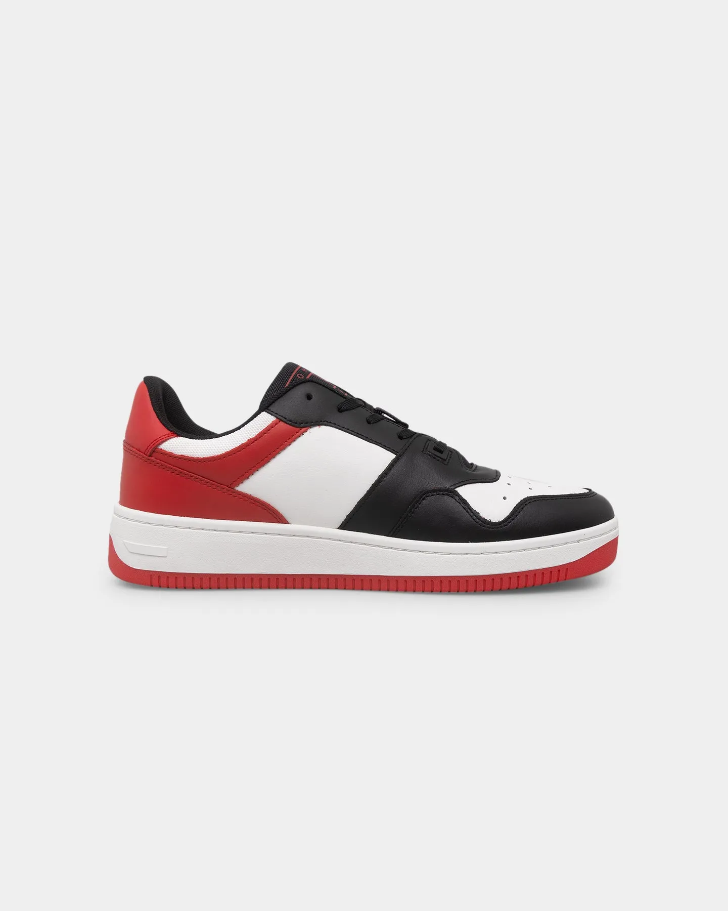 Waterproof Daily Walk Tommy Jeans Basketball Leather Trainers Deep Crimson