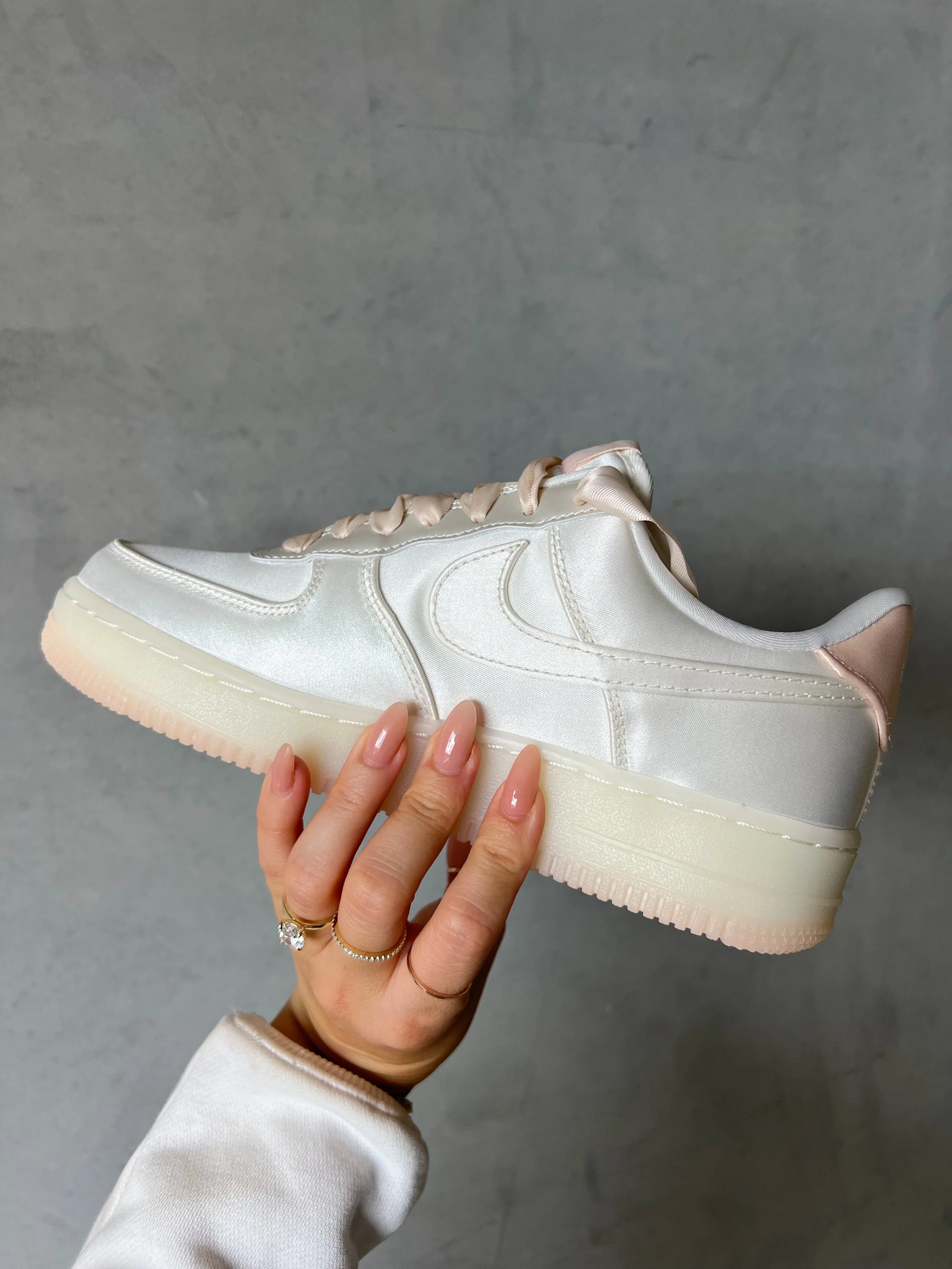 Fall ??24 Special Edition Satin Swarovski Womens Nike Air Force 1 Speed Step Indoor style