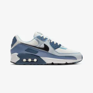 Nike | AIR MAX 90 { SUMMIT WHITE/BLACK-ASHEN SLATE-BLUE TINT casual sneakers