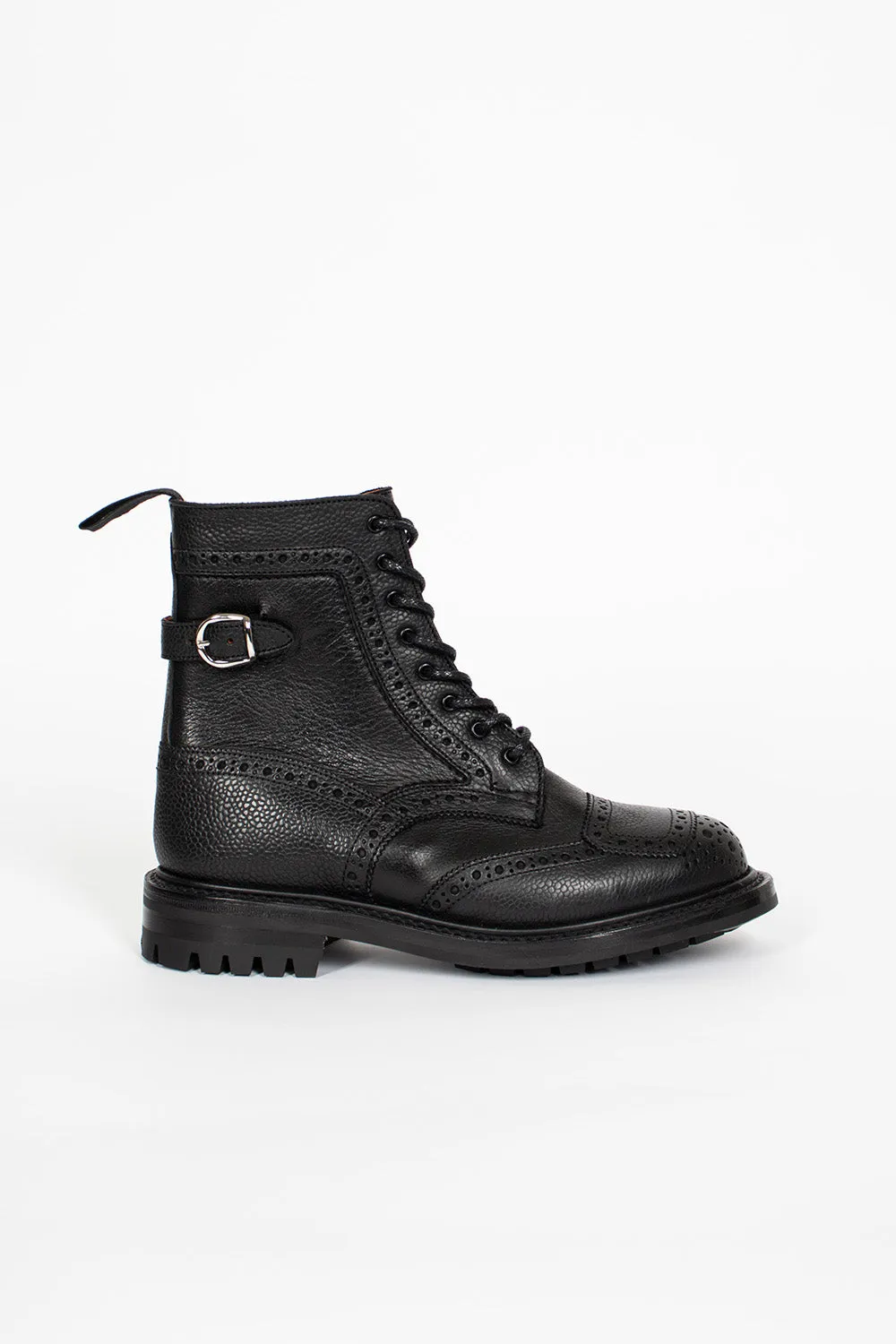 Maria Brogue Boots Black Black Edge