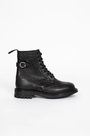 Maria Brogue Boots Black Black Edge