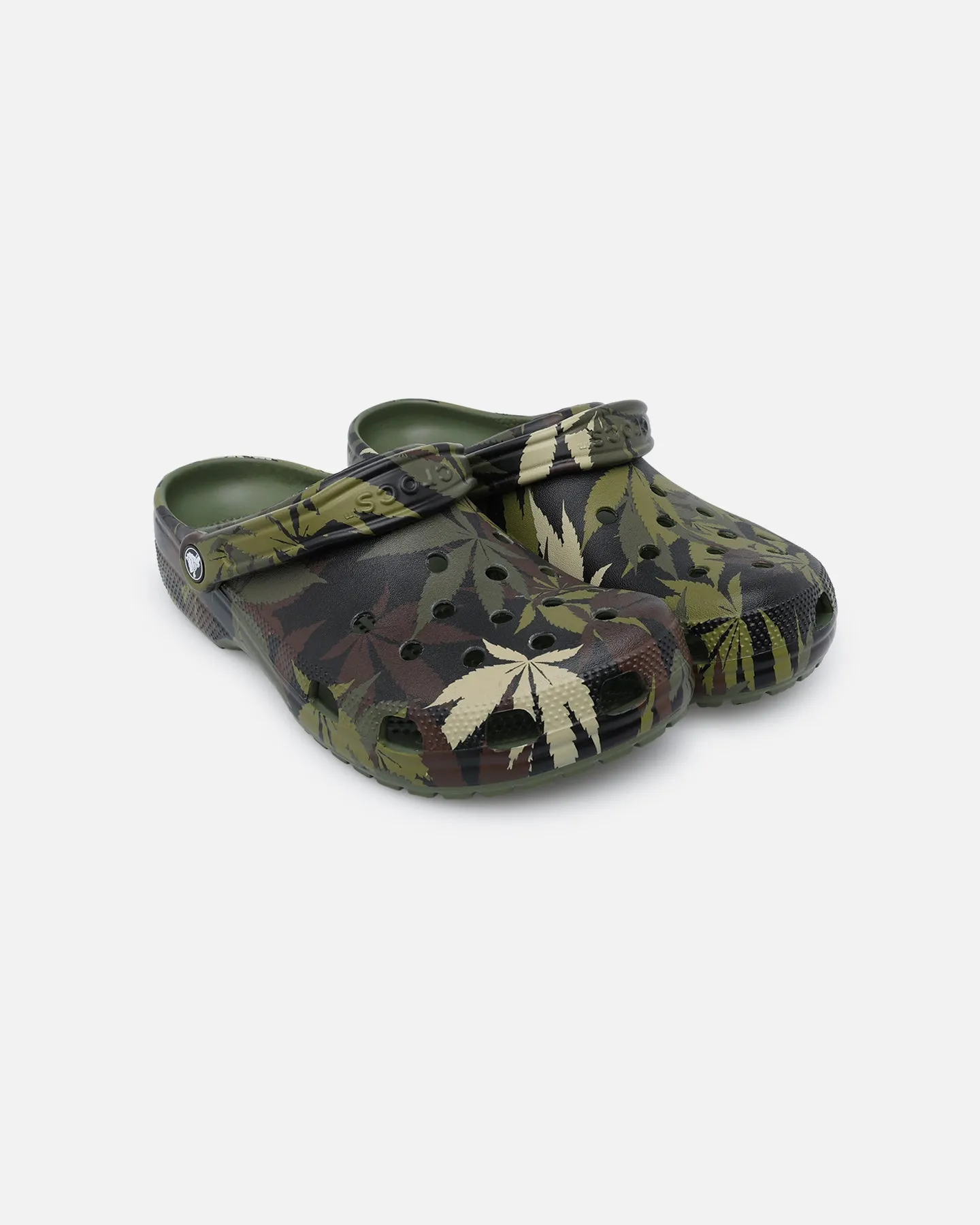 Peace Step Swift Path Crocs Classic Hemp Camo Clog Army Green