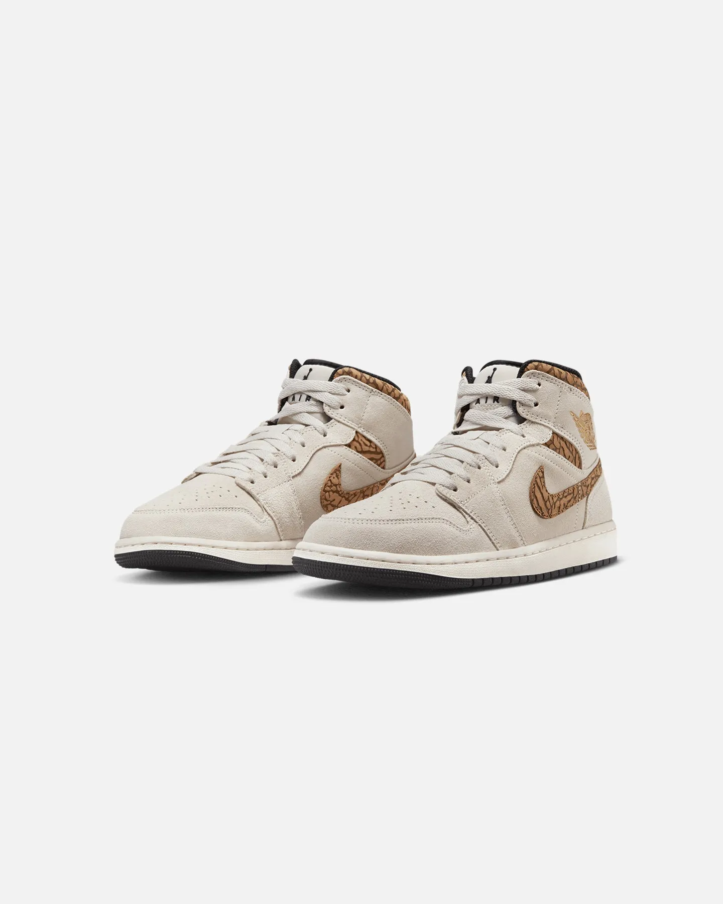 Jordan Air Jordan 1 Mid SE "Brown Elephant" Light Orewood Brown/White Dad Pick Travel Must