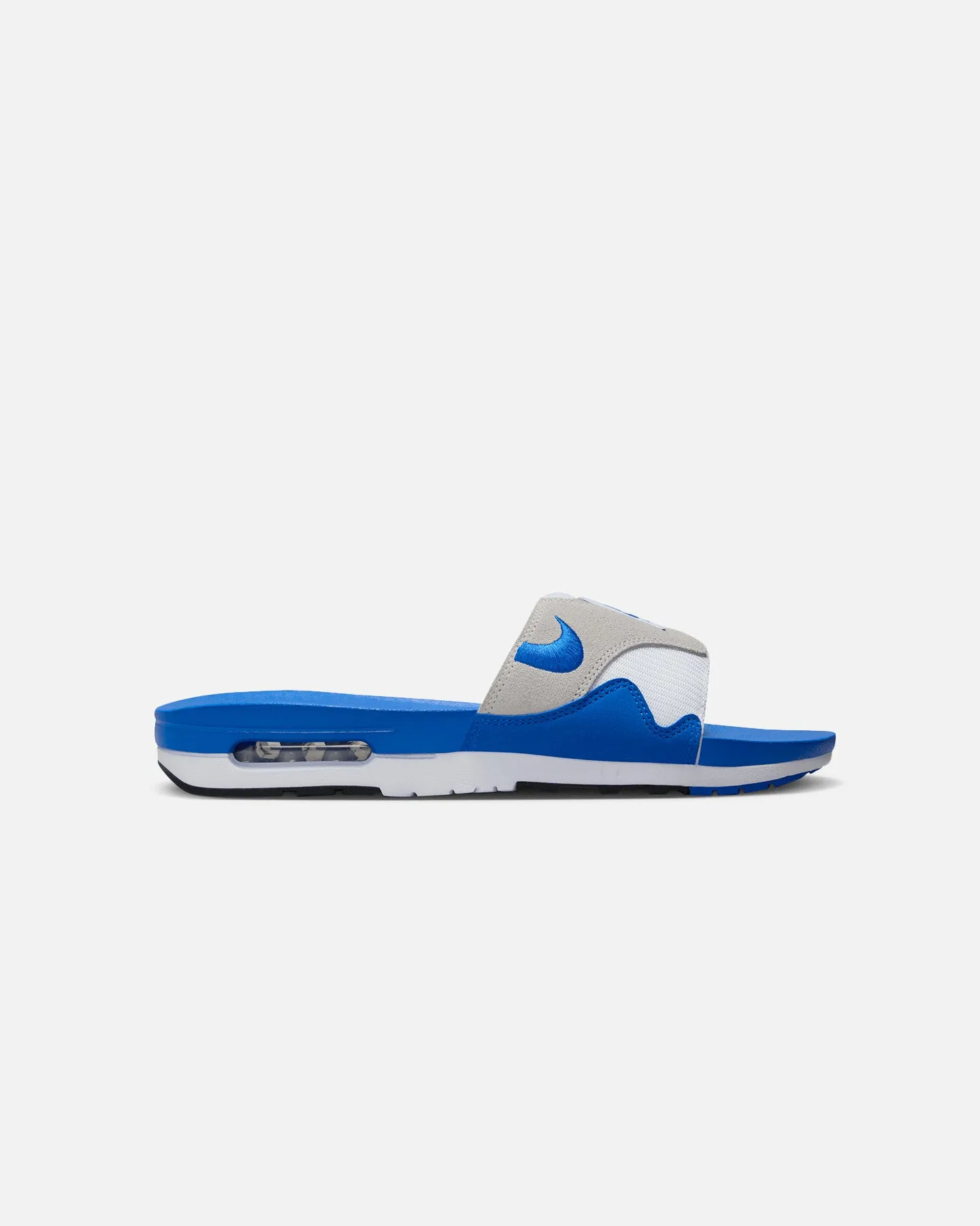 Nike Air Max 1 Slides White/Royal Blue Nordic Tone Commute Light