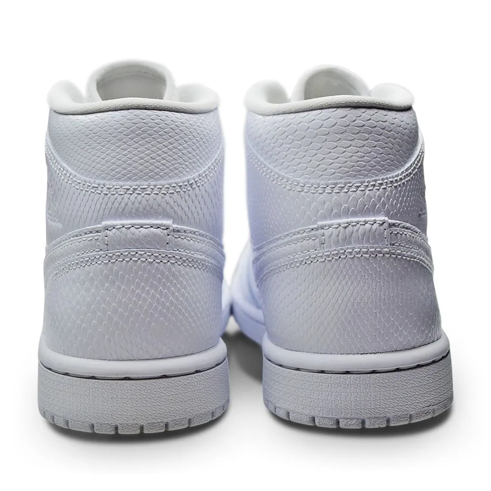 Womens Nike Air Jordan 1 Mid - BQ6472 110 - White White Optimal Comfort Dynamic Lacing Harness