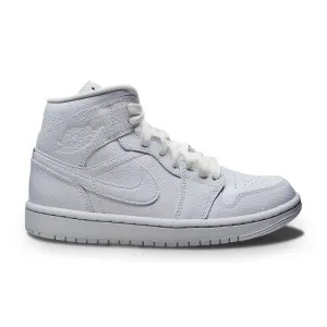 Womens Nike Air Jordan 1 Mid - BQ6472 110 - White White Dynamic Fit Collar Dual Density Sole