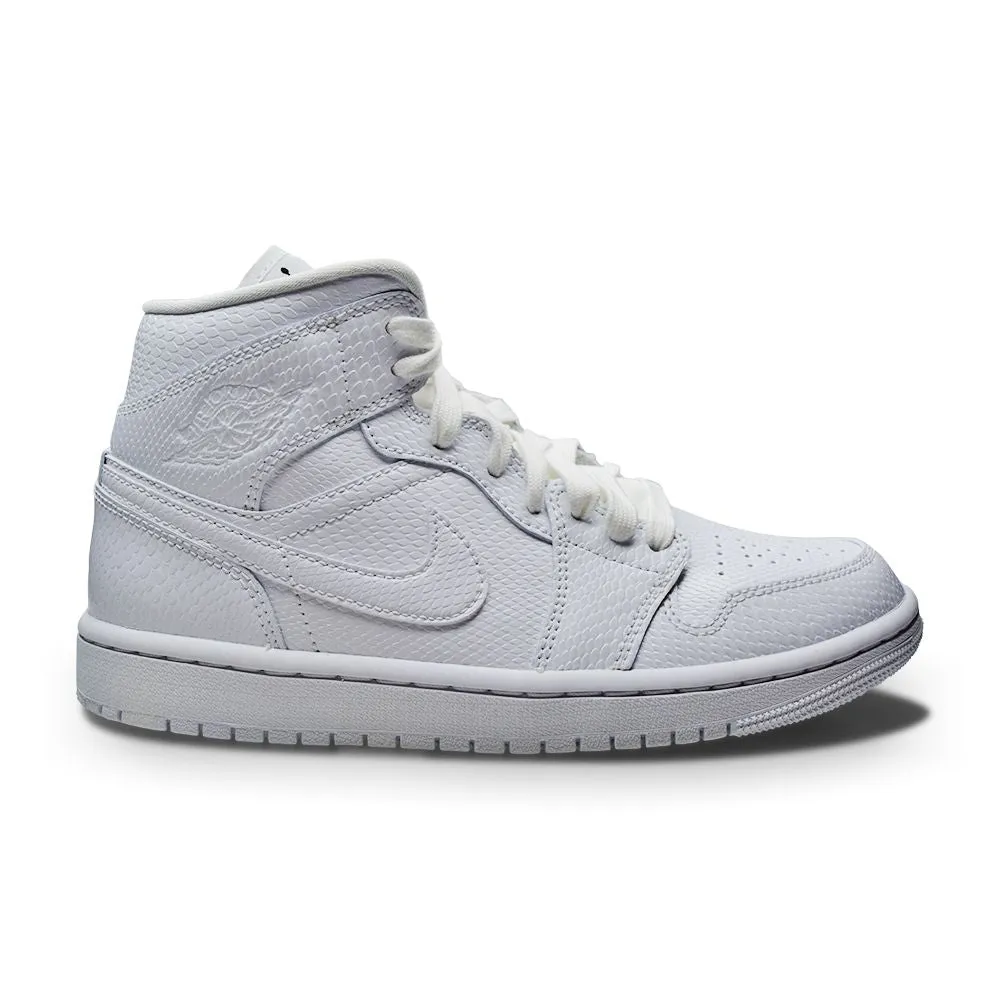 Womens Nike Air Jordan 1 Mid - BQ6472 110 - White White Dynamic Fit Collar Dual Density Sole