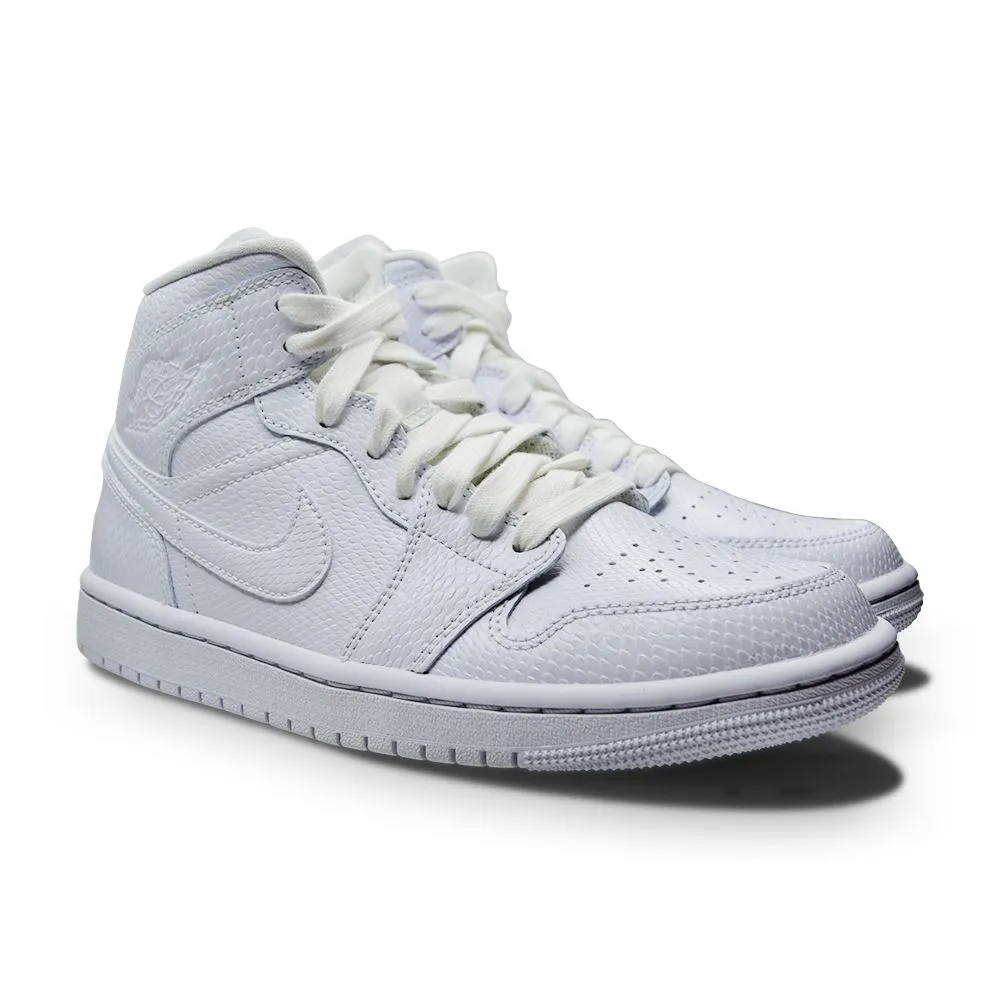Womens Nike Air Jordan 1 Mid - BQ6472 110 - White White Pure Dedication SyntheticLeather