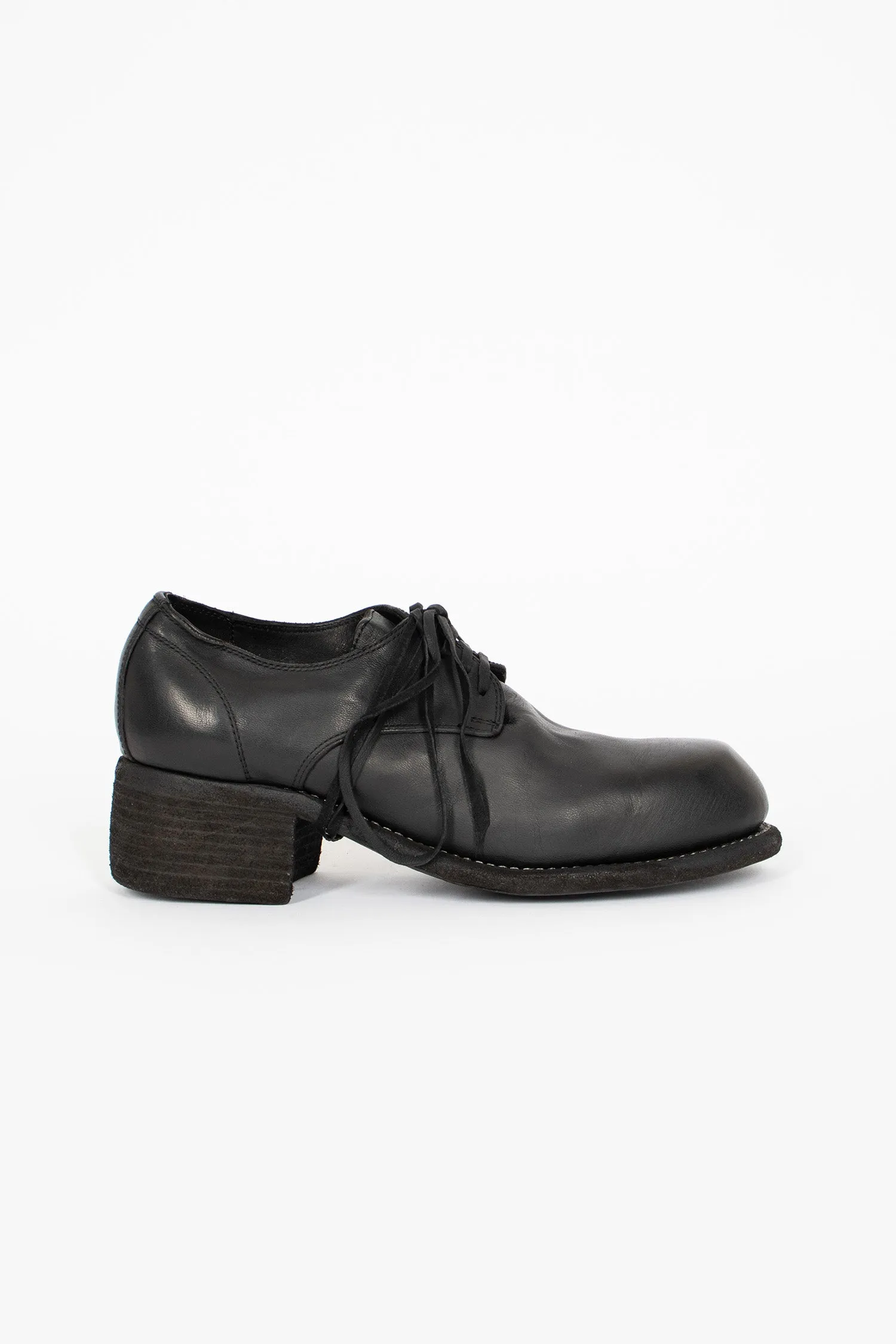 Slip Resistant Matte Edge NB02 Chunky Heel Derby BLKT