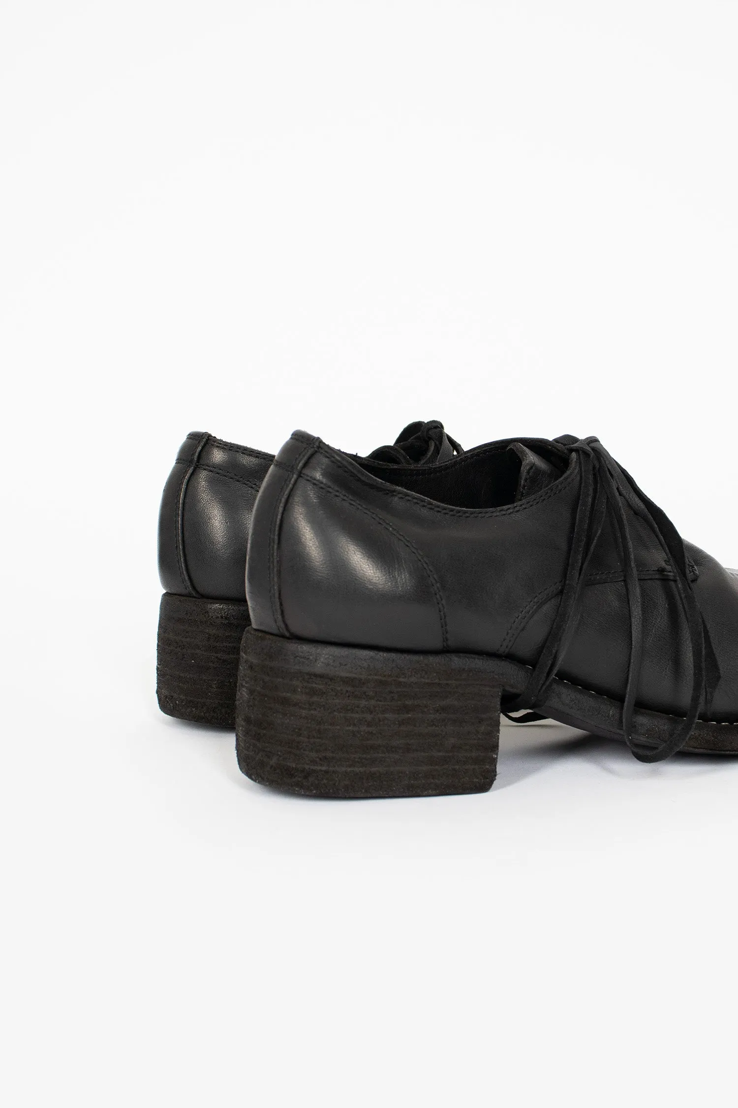 Fashion Glow Cold Guard NB02 Chunky Heel Derby BLKT