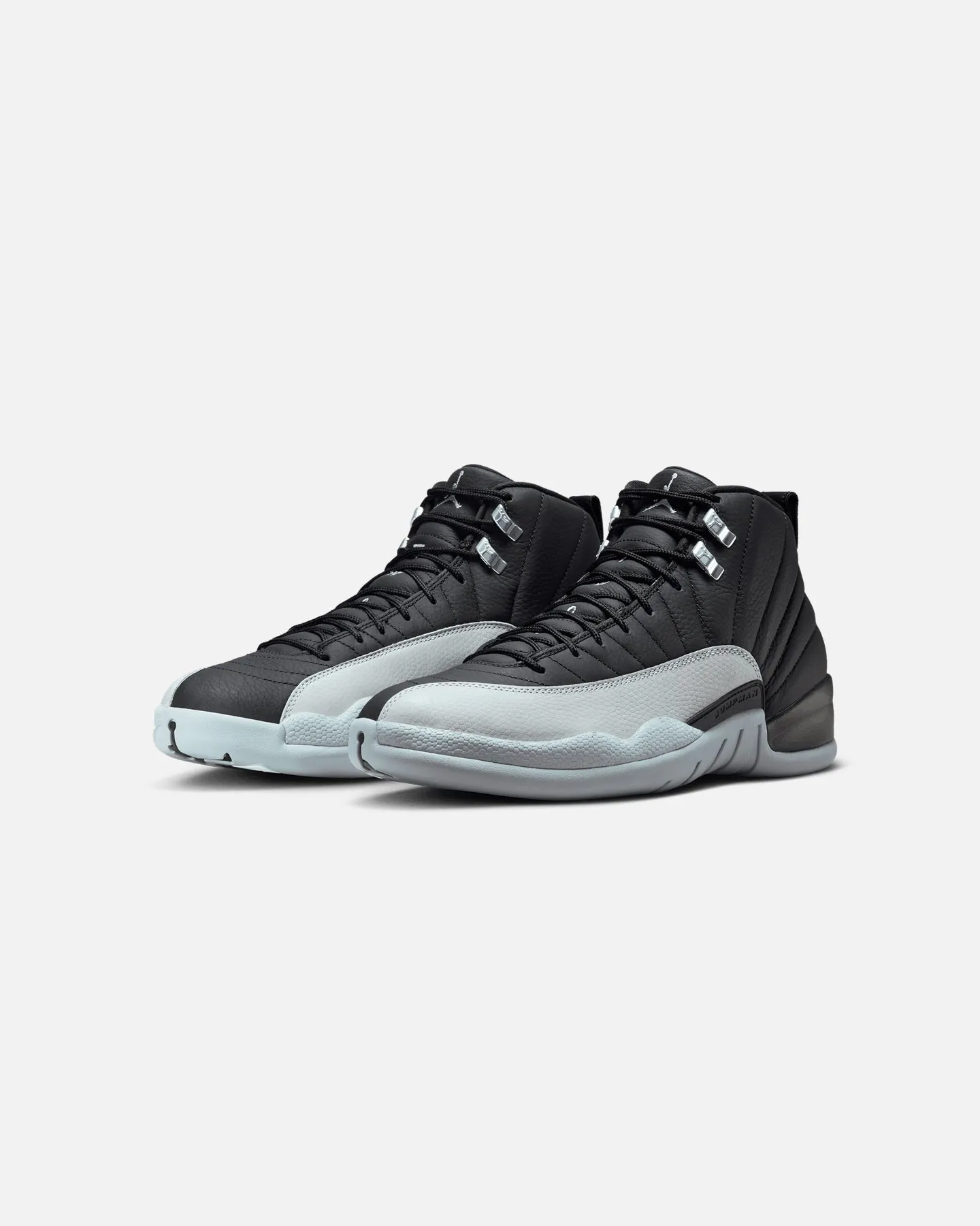 Jordan Air Jordan 12 Retro Black/Wolf Grey Sturdy Build Stretch Fabric Travel Light