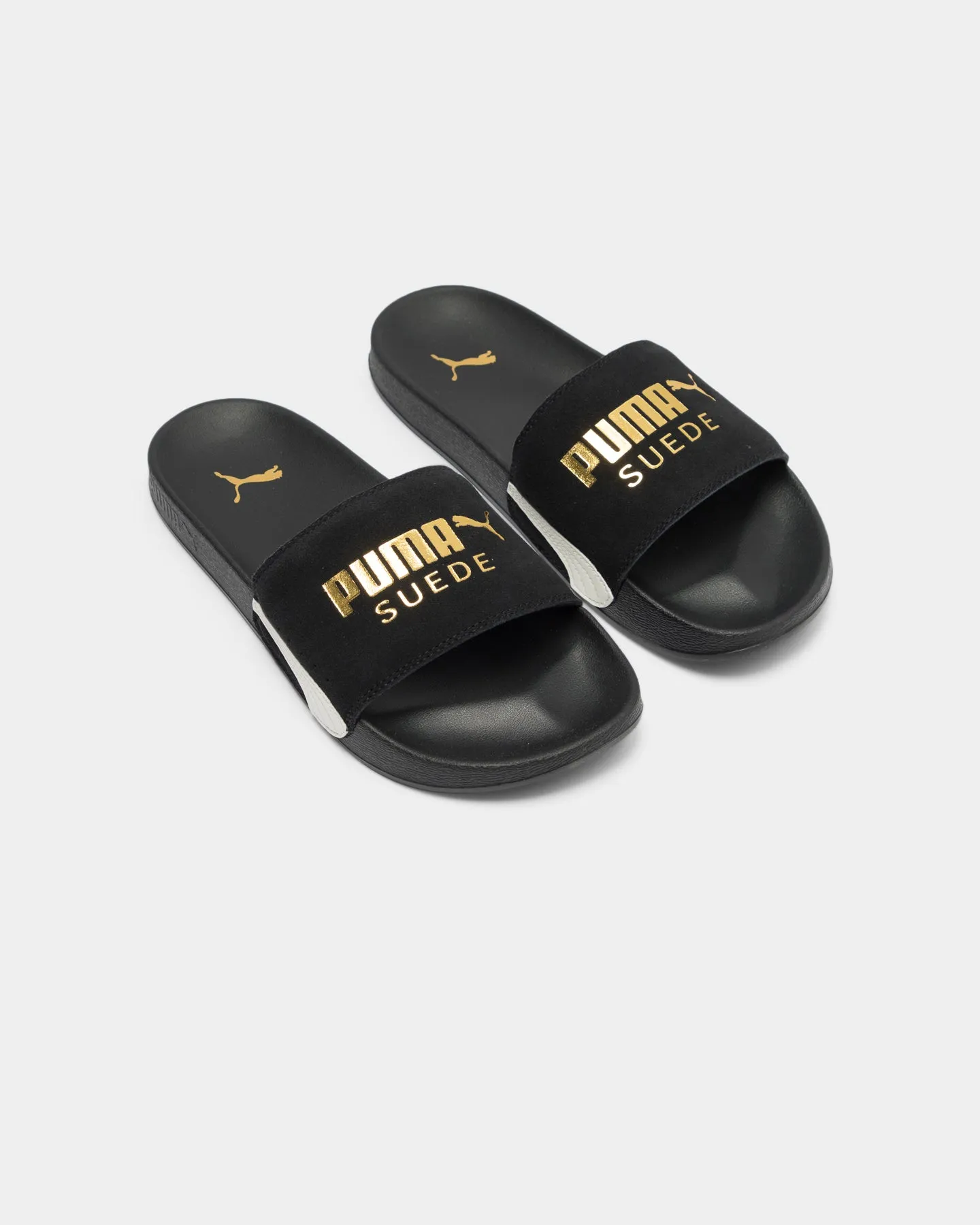 Puma Leadcat FTR Suede Classic Slide Black Suede Island Vibe Dust Free