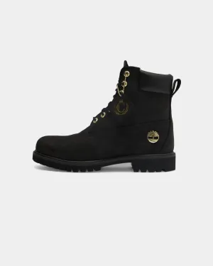 Timberland Men's Culture Kings x Timberland 6inch PRM Boot Black/Gold Shine Silver Cushioned Base Busy Professionals