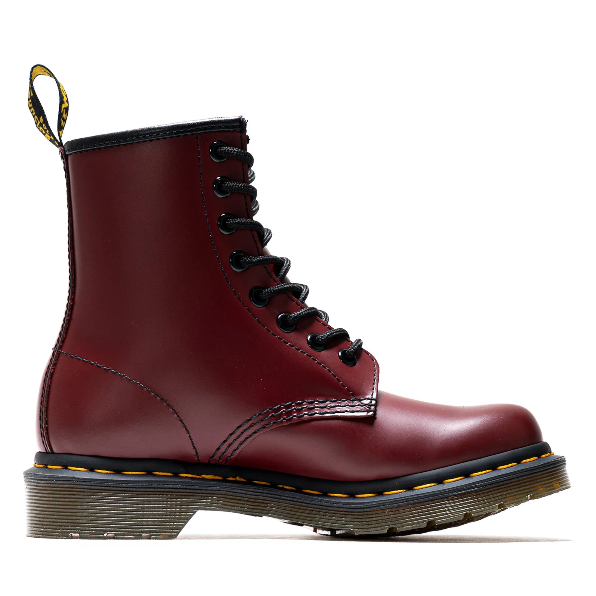 Women's Dr. Martens 1460 Smooth Leather Boot - Cherry Red Office Worker Seamless Comfort Winter Walker
