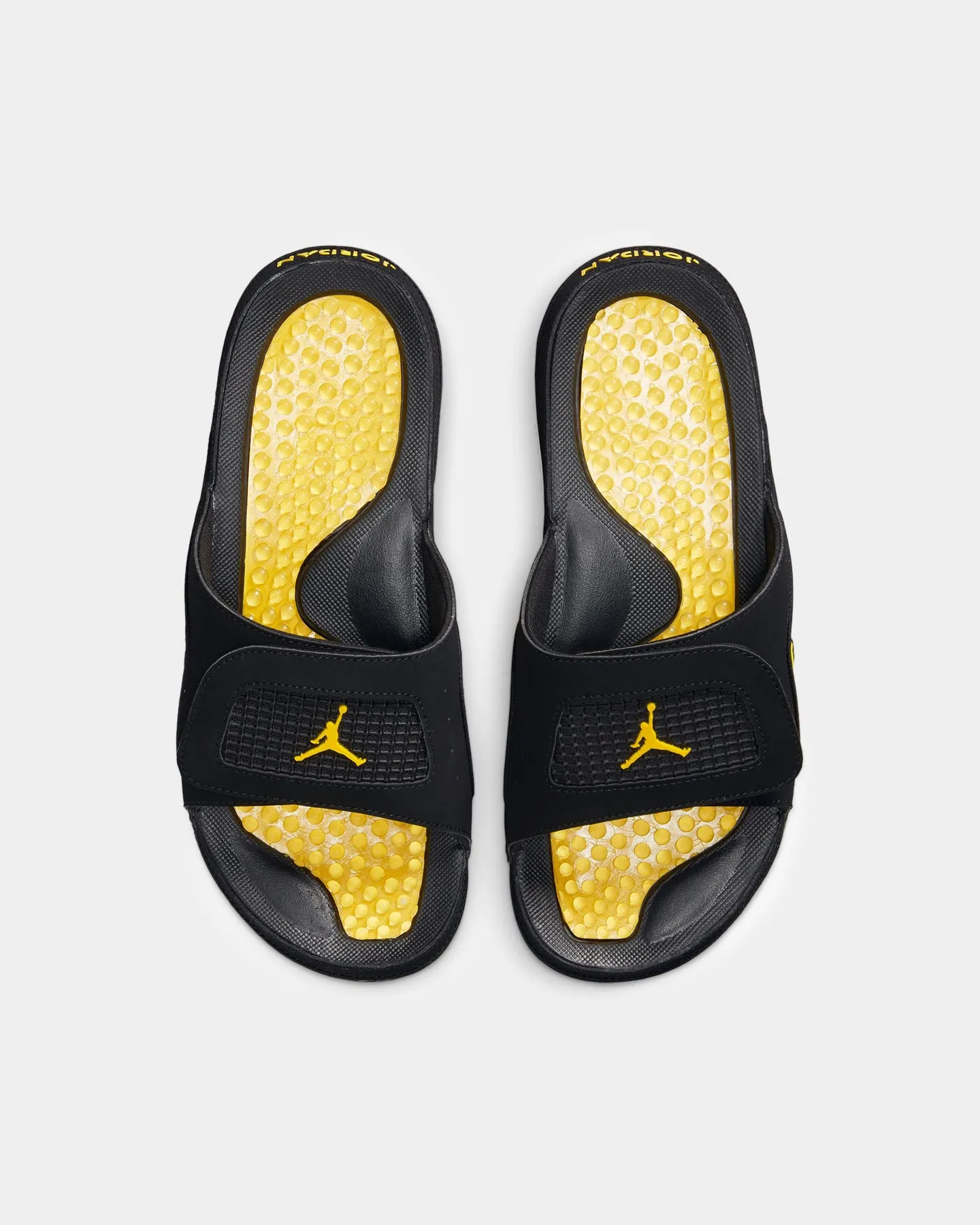 Jordan Hydro 4 Retro Black/Tour Yellow Breathable Upper