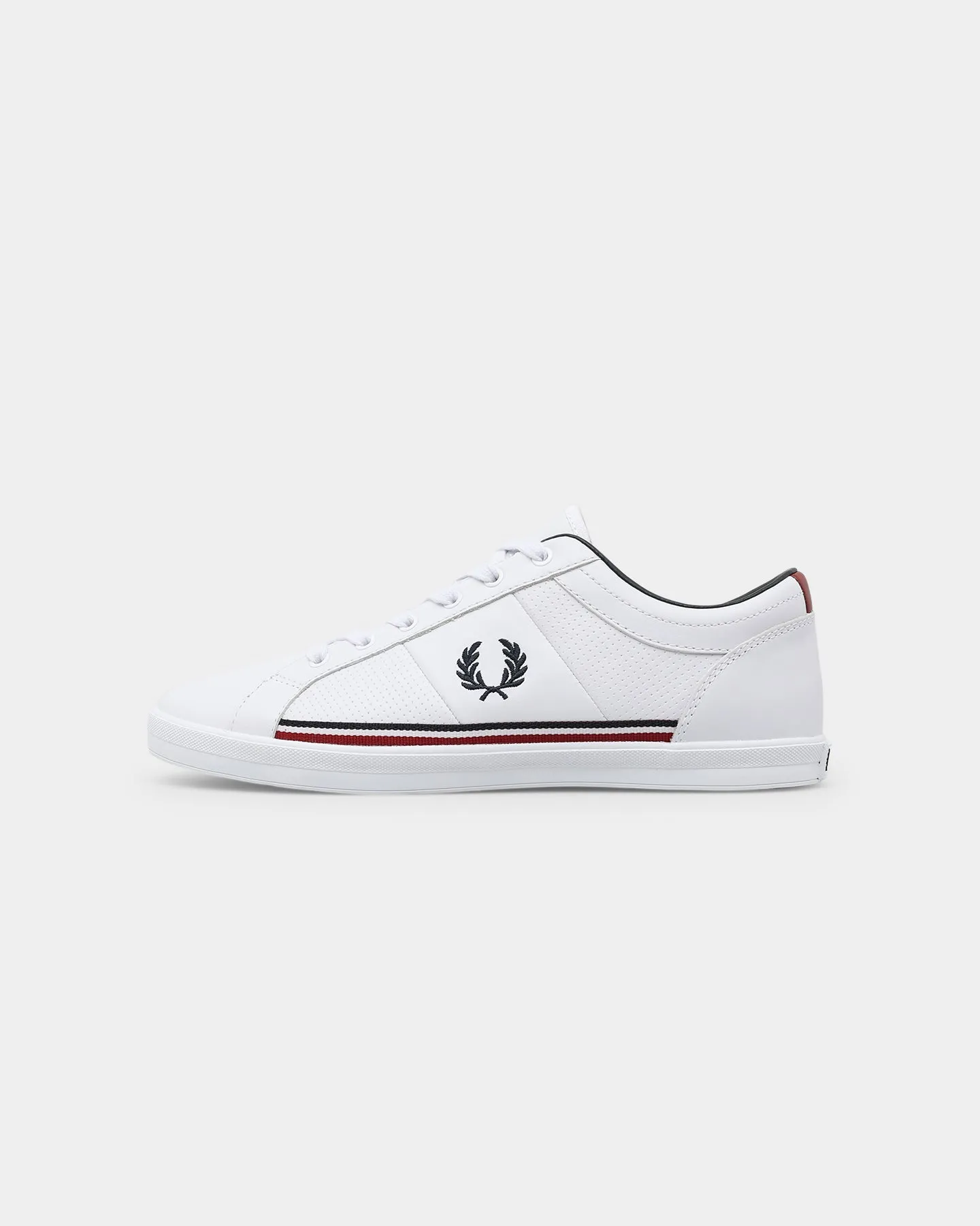Stretchable Material Fred Perry Baseline White
