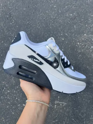 Zip Up Closure Metallic Swarovski Womens Nike Air Max 90 LV8