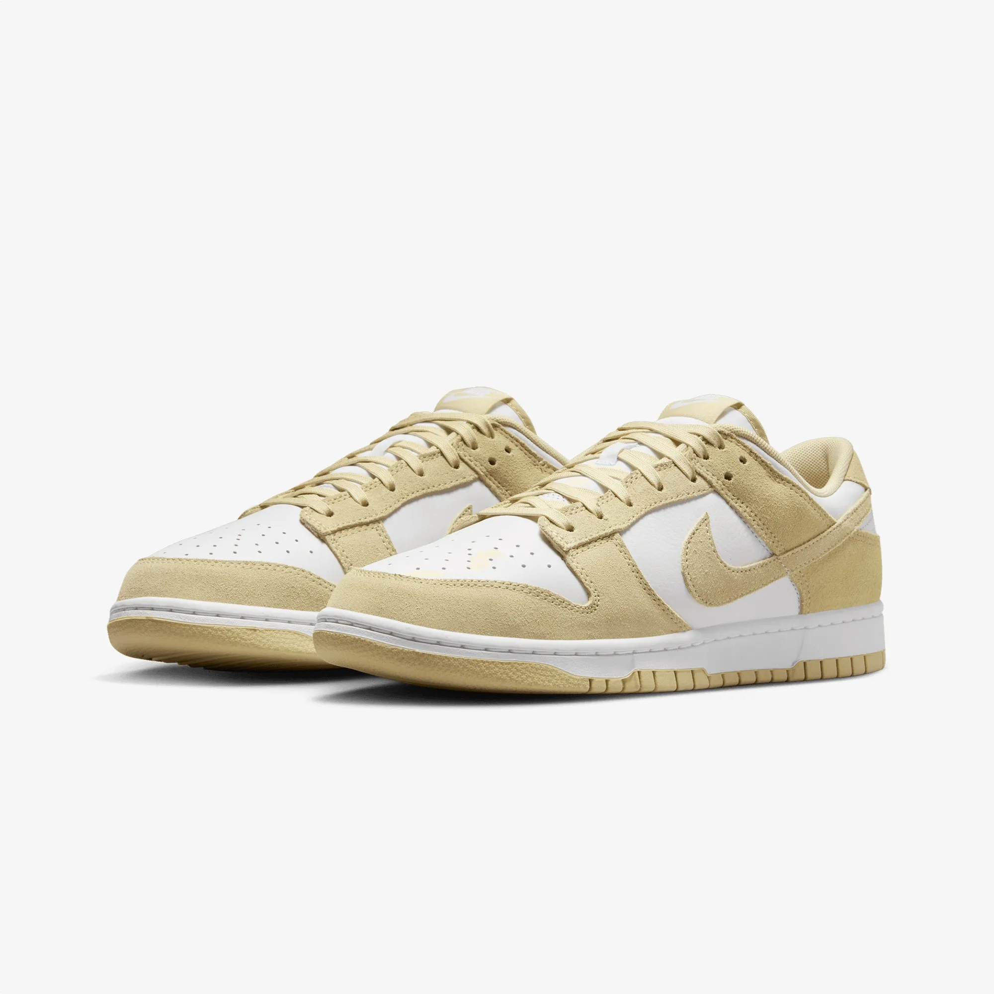 NIKE | DUNK LOW RETRO { WHITE/TM GOLD-WHITE Hollowed Out Panels