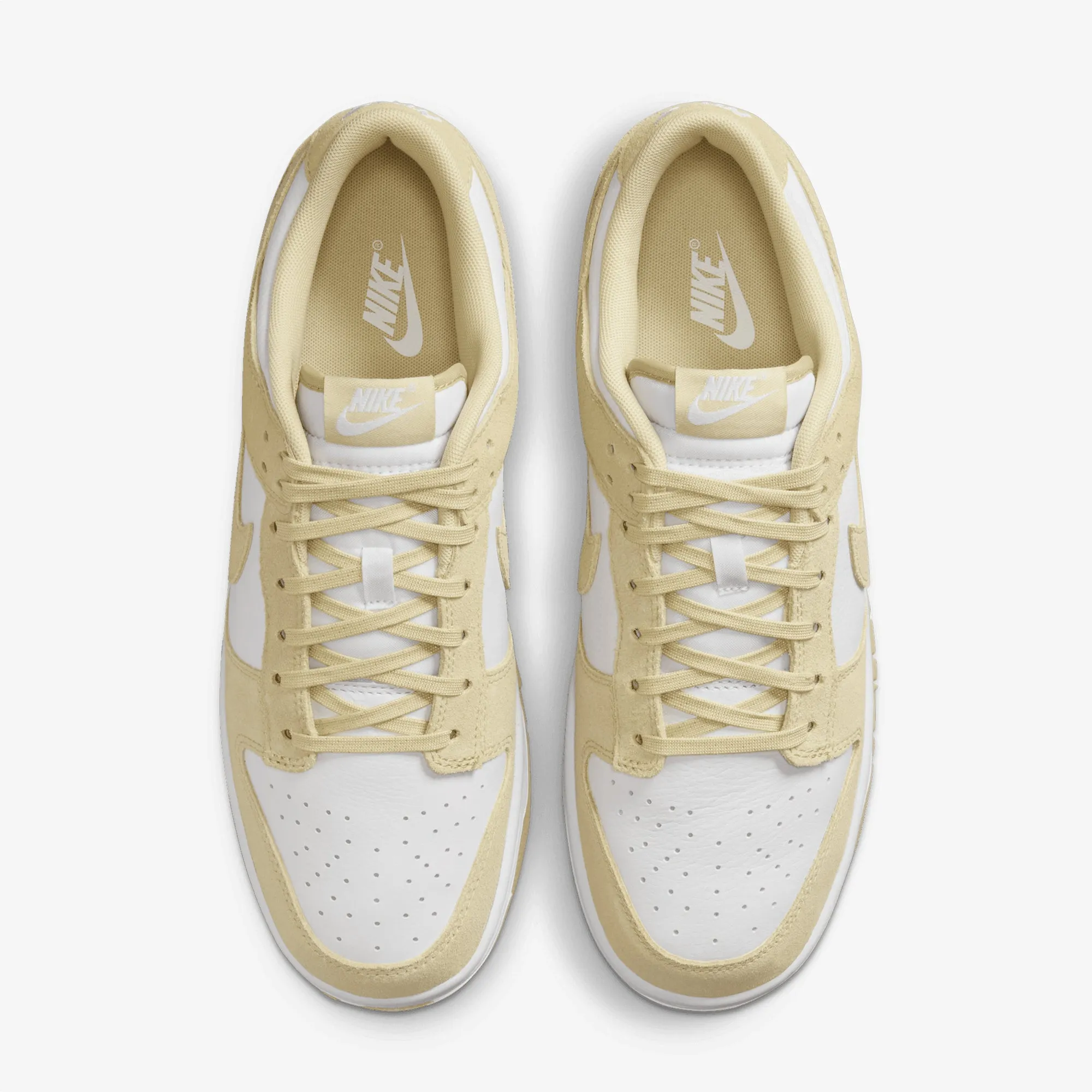 NIKE | DUNK LOW RETRO { WHITE/TM GOLD-WHITE Quick Break Thermoplastic Compound