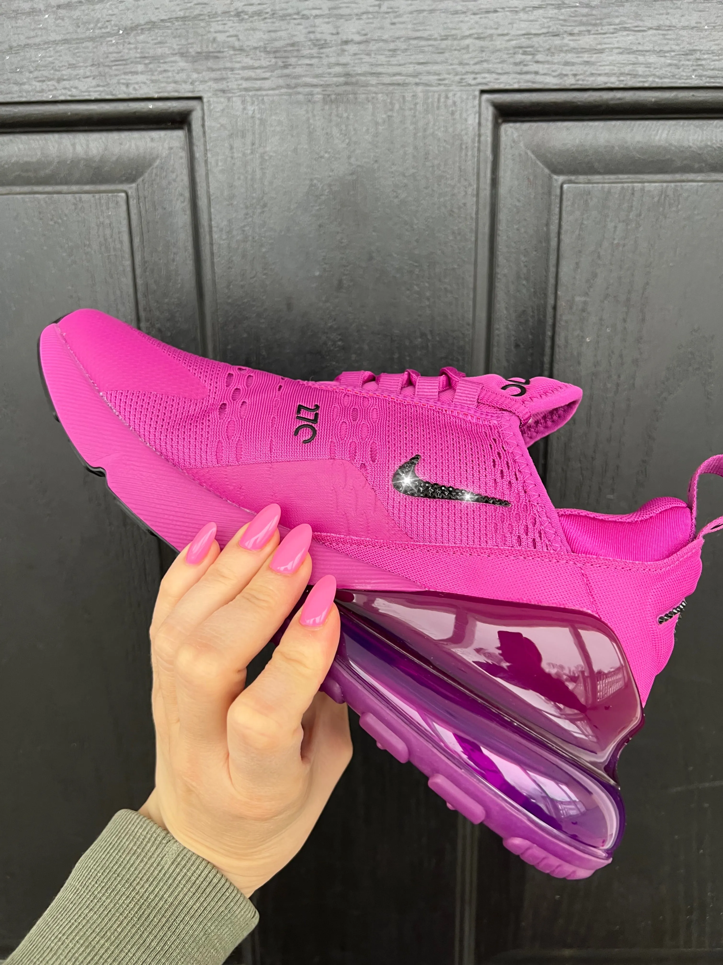 Stay Active Trend Focused Fuchsia Grape Swarovski Nike Air Max 270
