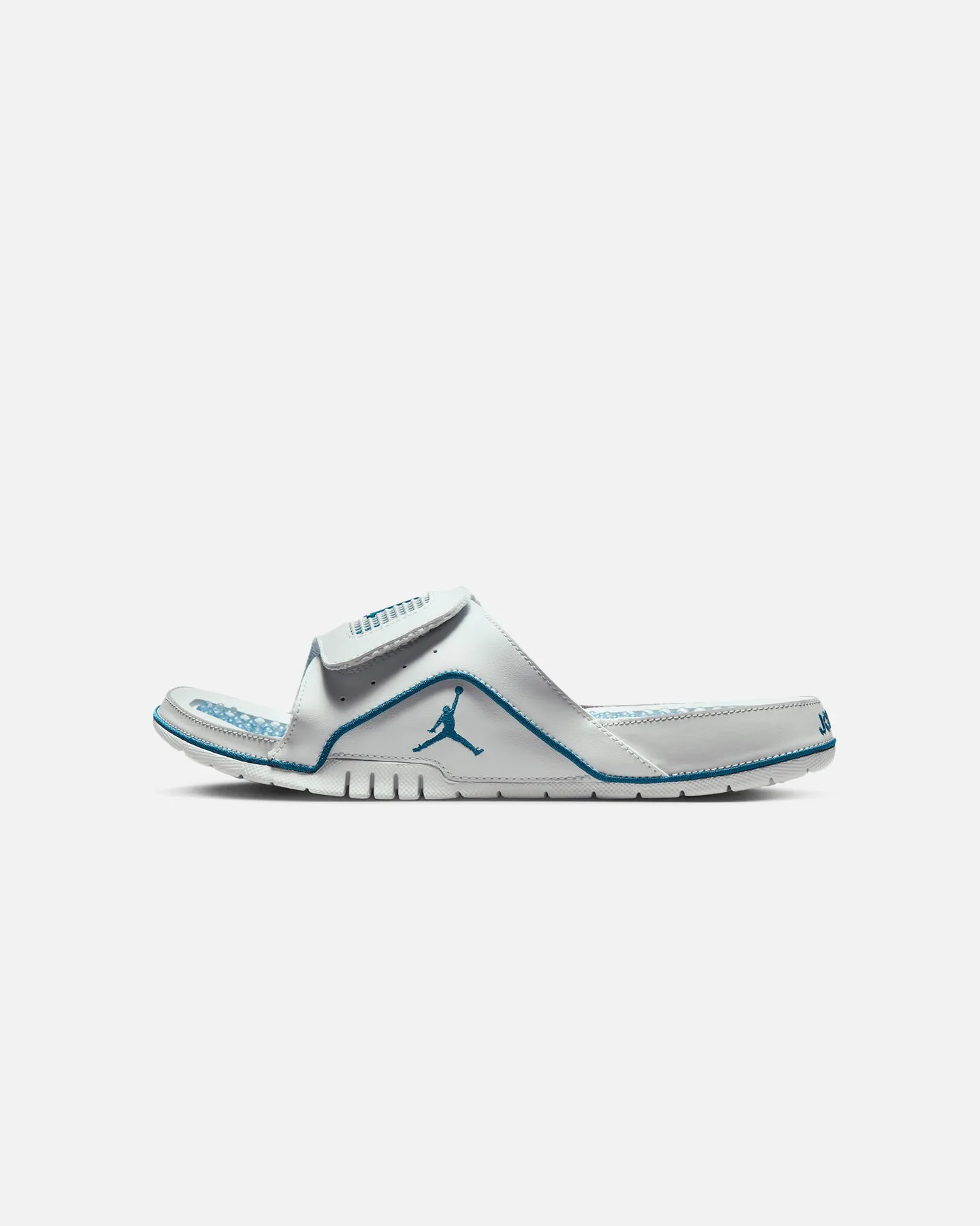 Jordan Hydro 4 Retro "MILITARY BLUE" Slides Off White/Indus Vital Step
