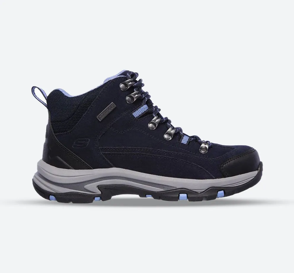 Women's Relaxed Fit Skechers 167004 Trego Alpine Trail Outdoor  Hiking Boots - Navy Mud Resistant Hiking Trails
