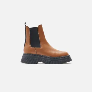 Ganni Creepers Chelsea Boot - Brown Functional And Fashionable Ranch Mode