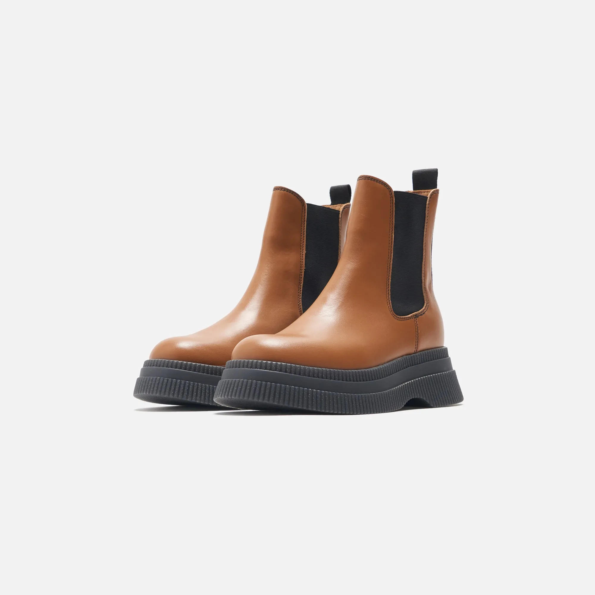 Ganni Creepers Chelsea Boot - Brown SlipResistant Water Line