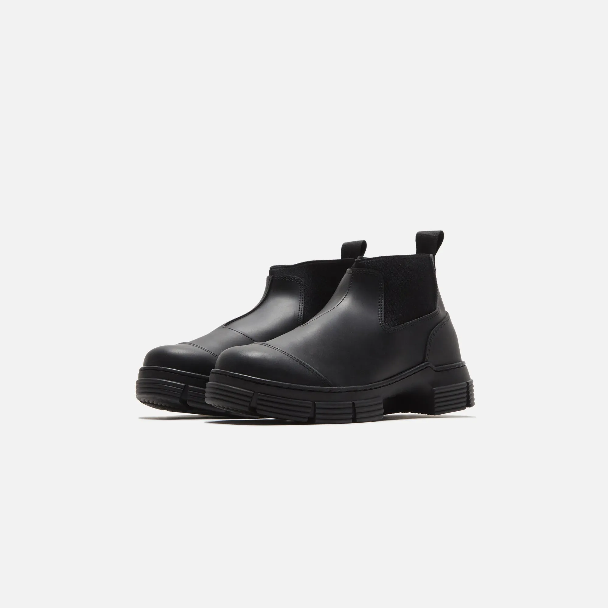 Ganni Recycled Rubber Crop City Boot - Black Everyday Pair