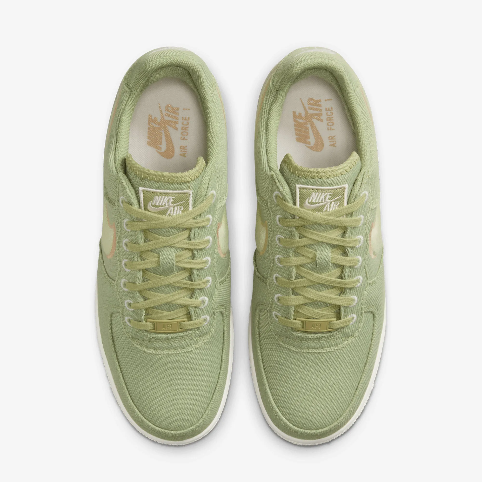 NIKE | AIR FORCE 1 LOW CANVAS { DUSTY OLIVE/OLIVE AURA-HEMP-PHANTOM Sport Fanatic Recycled Rubber Outsole