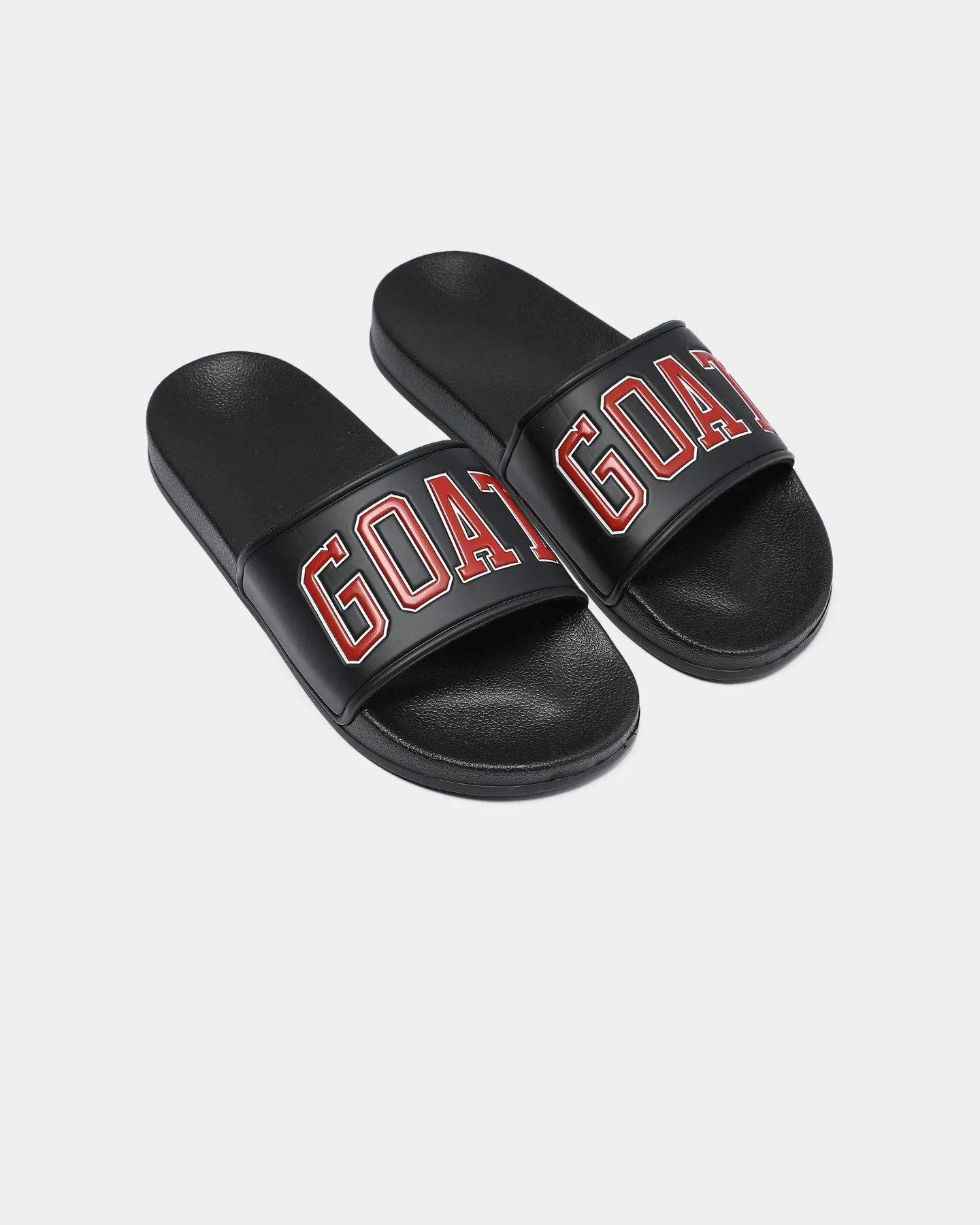 Goat Crew Arch Logo Slide Black/Red Lightweight Form Casual Wear Island Vibe