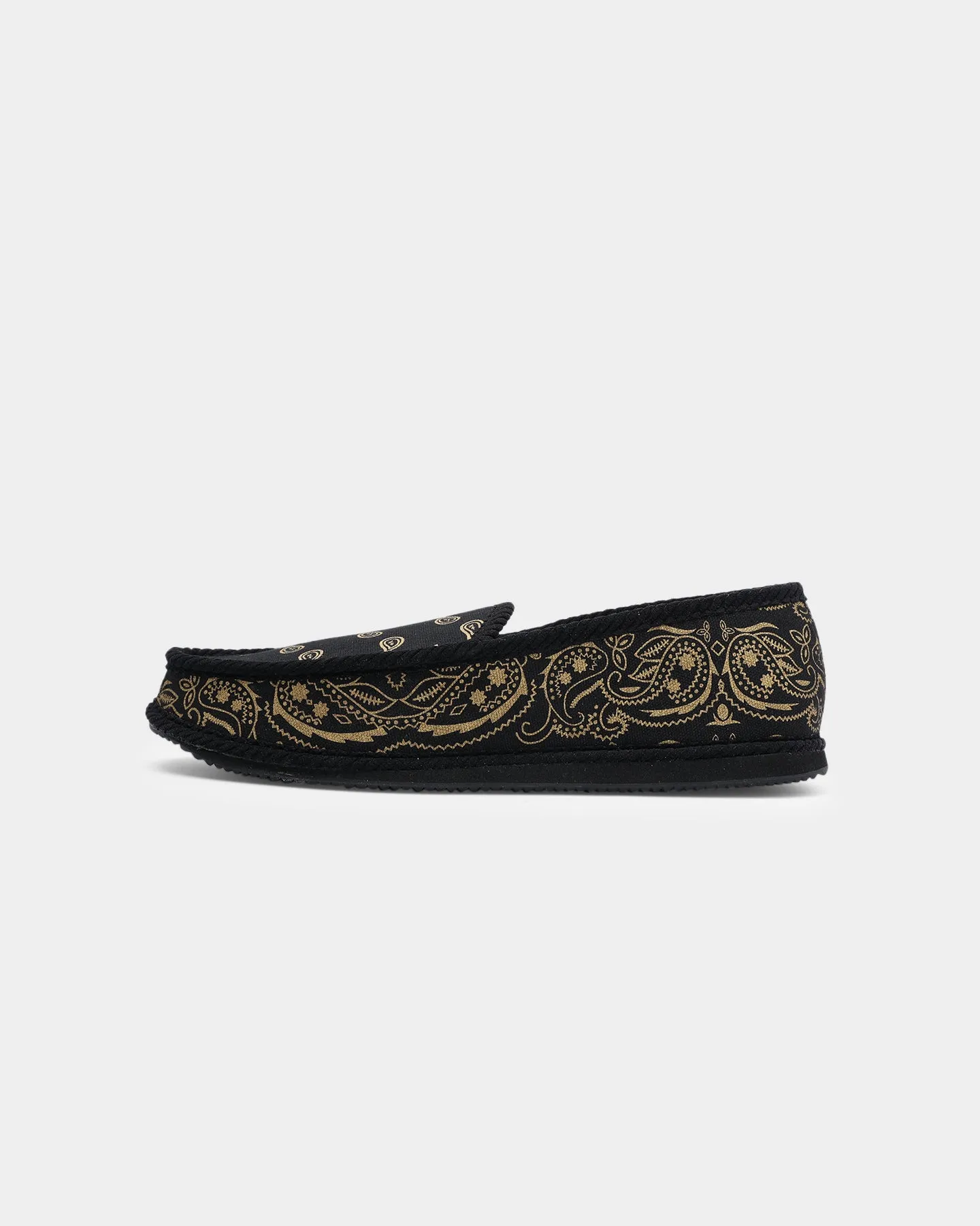 Feather Light Modern Commuters Goat Crew Bandana Slipper Black/Gold