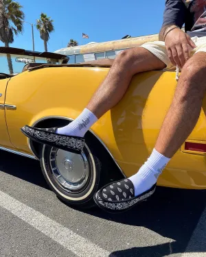 Smart Fit design Goat Crew Bandana Slipper Black/White