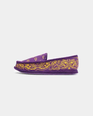 Foam Lining Running Errands Goat Crew Bandana Slipper Purple/Yellow