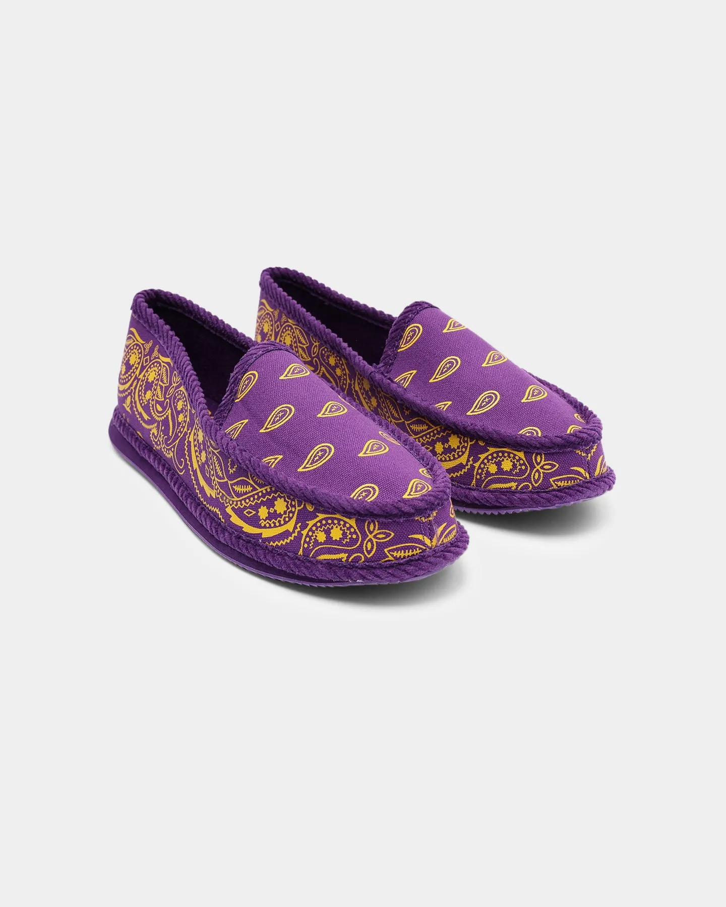 Goat Crew Bandana Slipper Purple/Yellow Wide Path Swim Edge