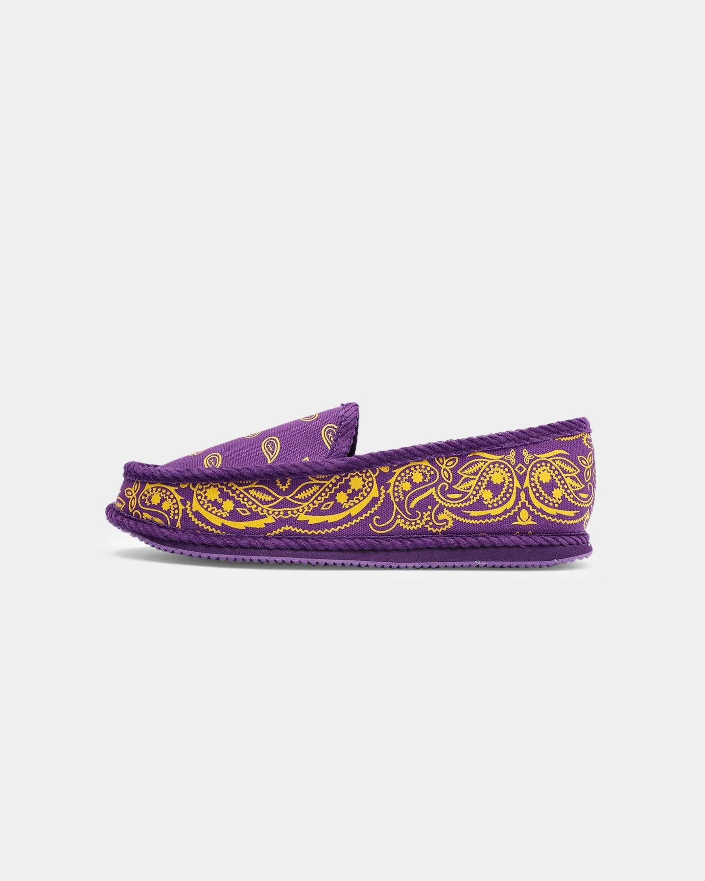 Foam Lining Running Errands Goat Crew Bandana Slipper Purple/Yellow