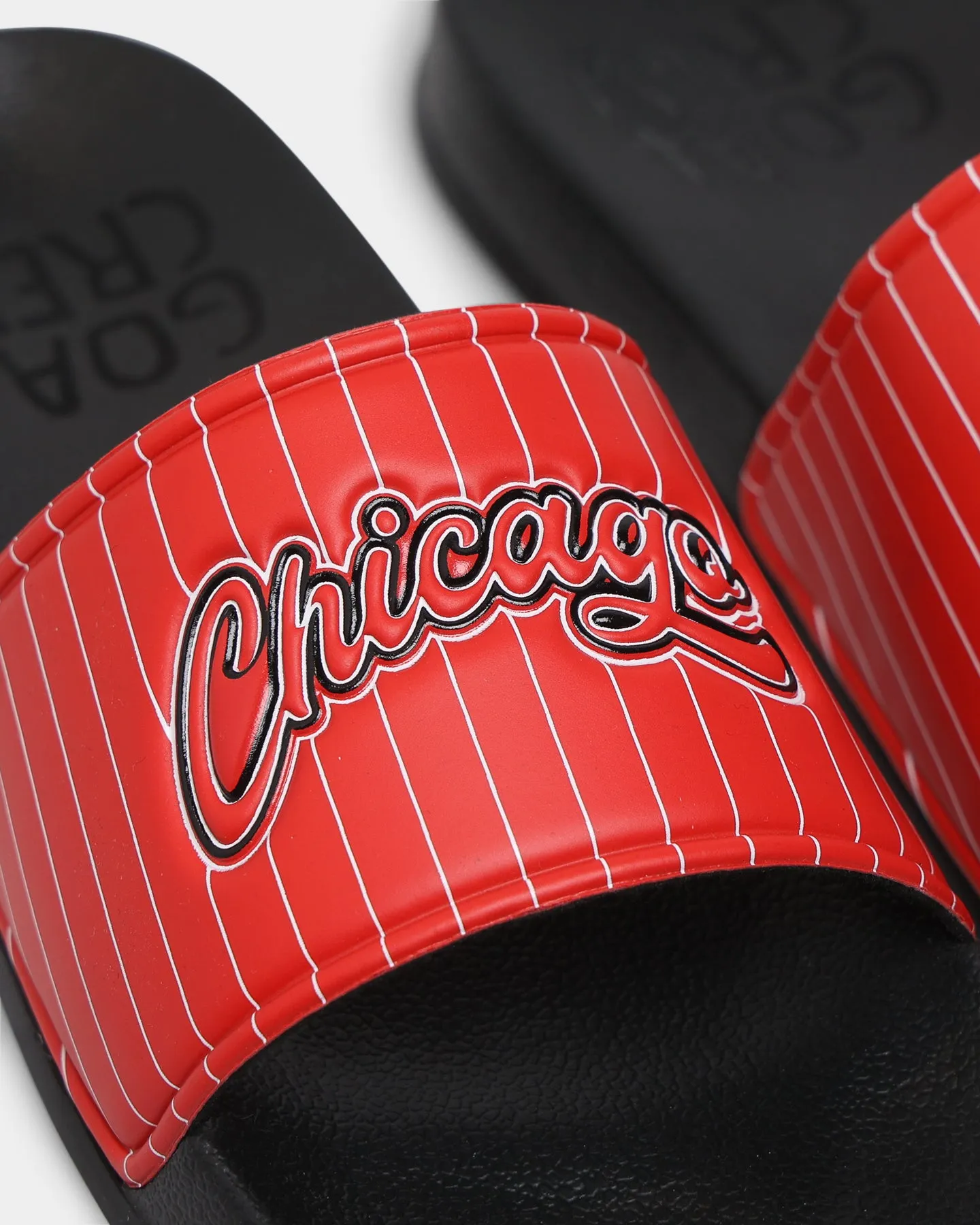 Goat Crew Chicago Slides Red/Black Party Glow Daily Comfort