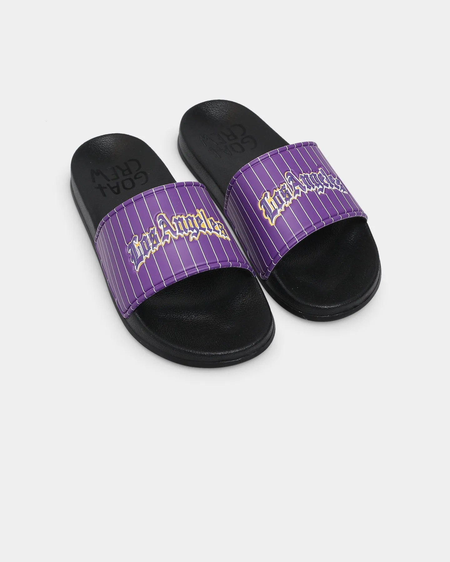 Goat Crew Los Angeles Slides Purple/Yellow Climb Strong