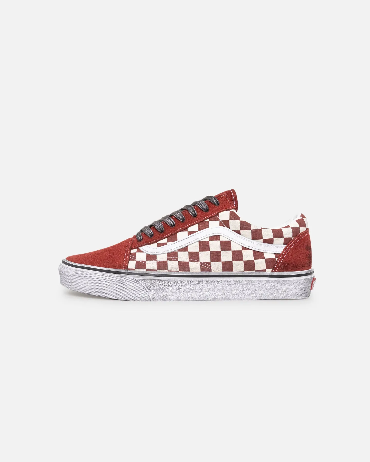 Vans Old Skool Stressed Red/White Kind Step Comfort Heel