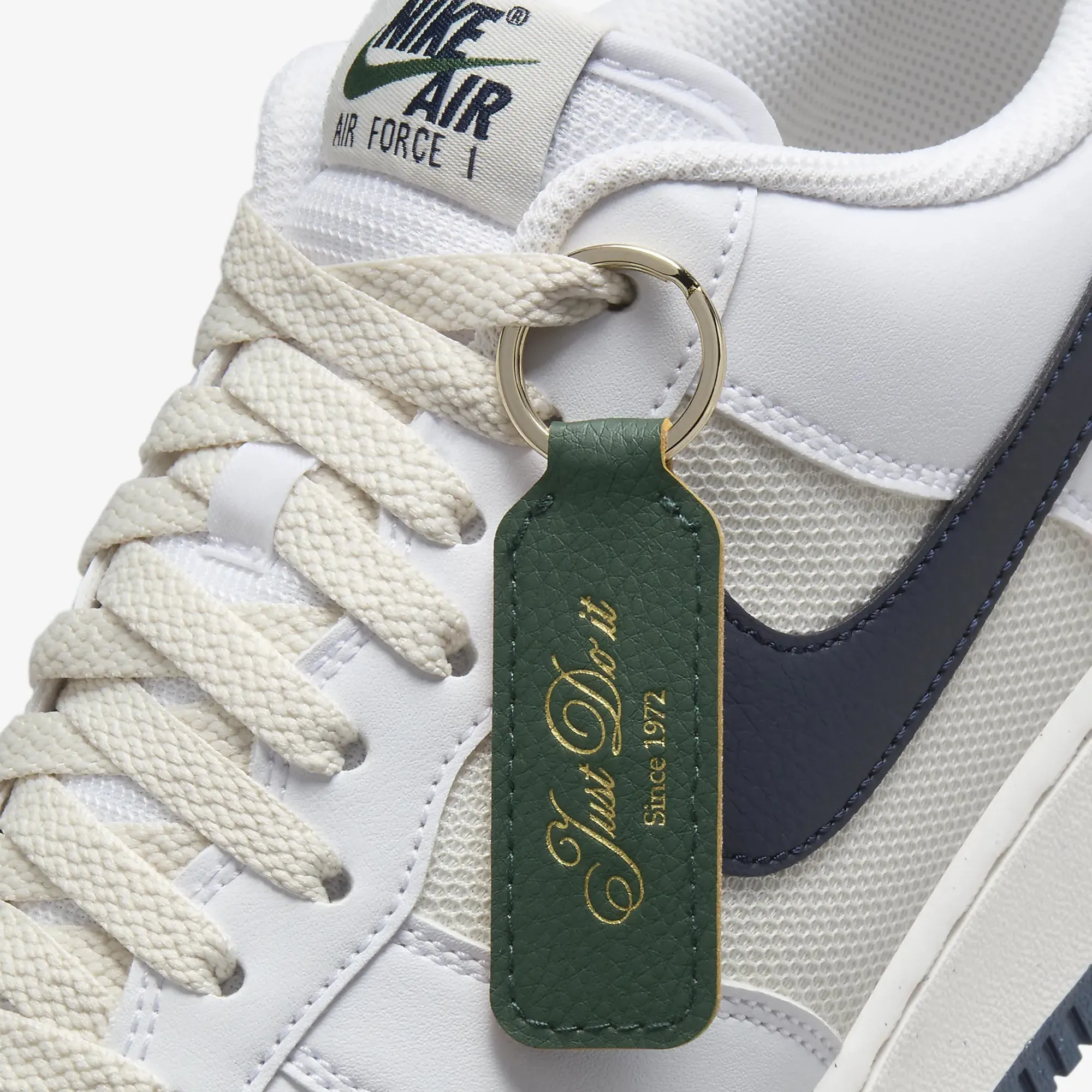 Nike | AIR FORCE 1 '07 { WHITE/OBSIDIAN-FIR-PHANTOM Shock Absorbing Technology Light Grip