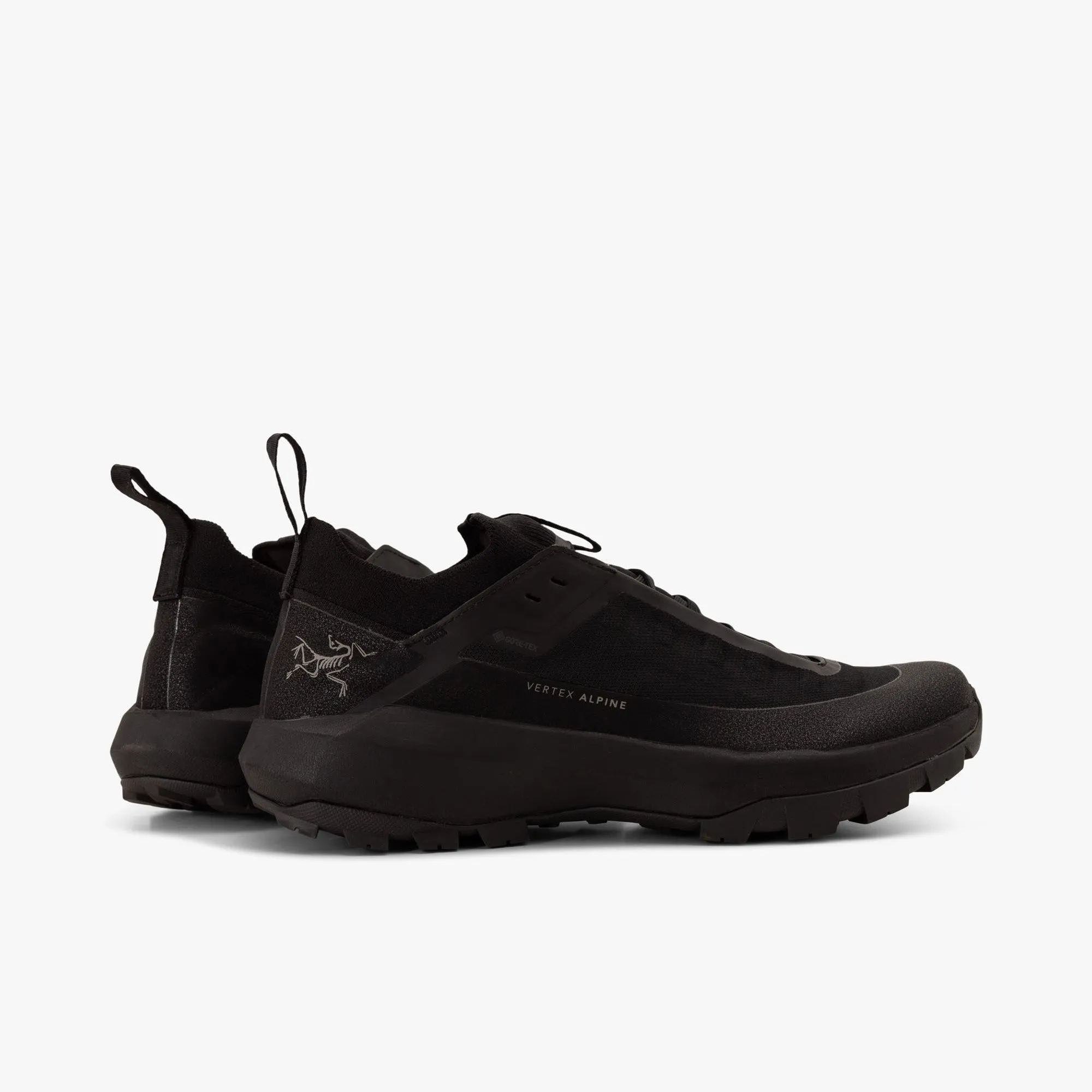 Arc'teryx Vertex Alpine GORE-TEX / Black / Black running for a way to stay happy