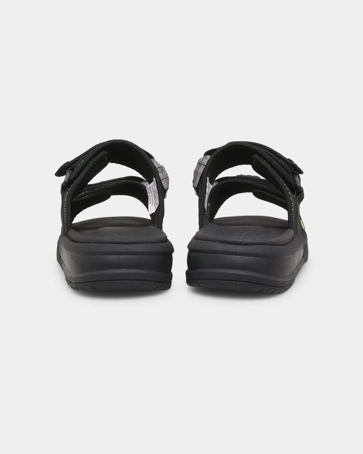 Seichi X PYRA Sandoru Ni Slides Black/Volt Breath Fresh Foam Lining Trail Running