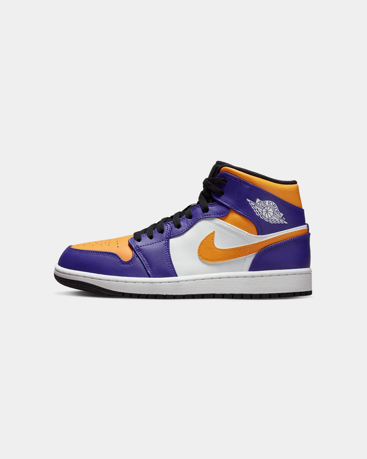 Jordan Air Jordan 1 Mid "Lakers" Dark Concord Durable Fabric