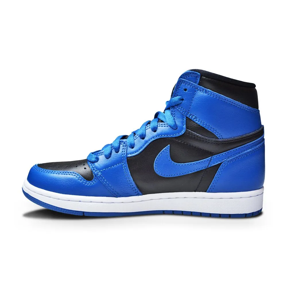 Mens Nike Air Jordan 1 Retro  High OG - 555088 404 - DK Marina Blue Black White Adjustable Straps