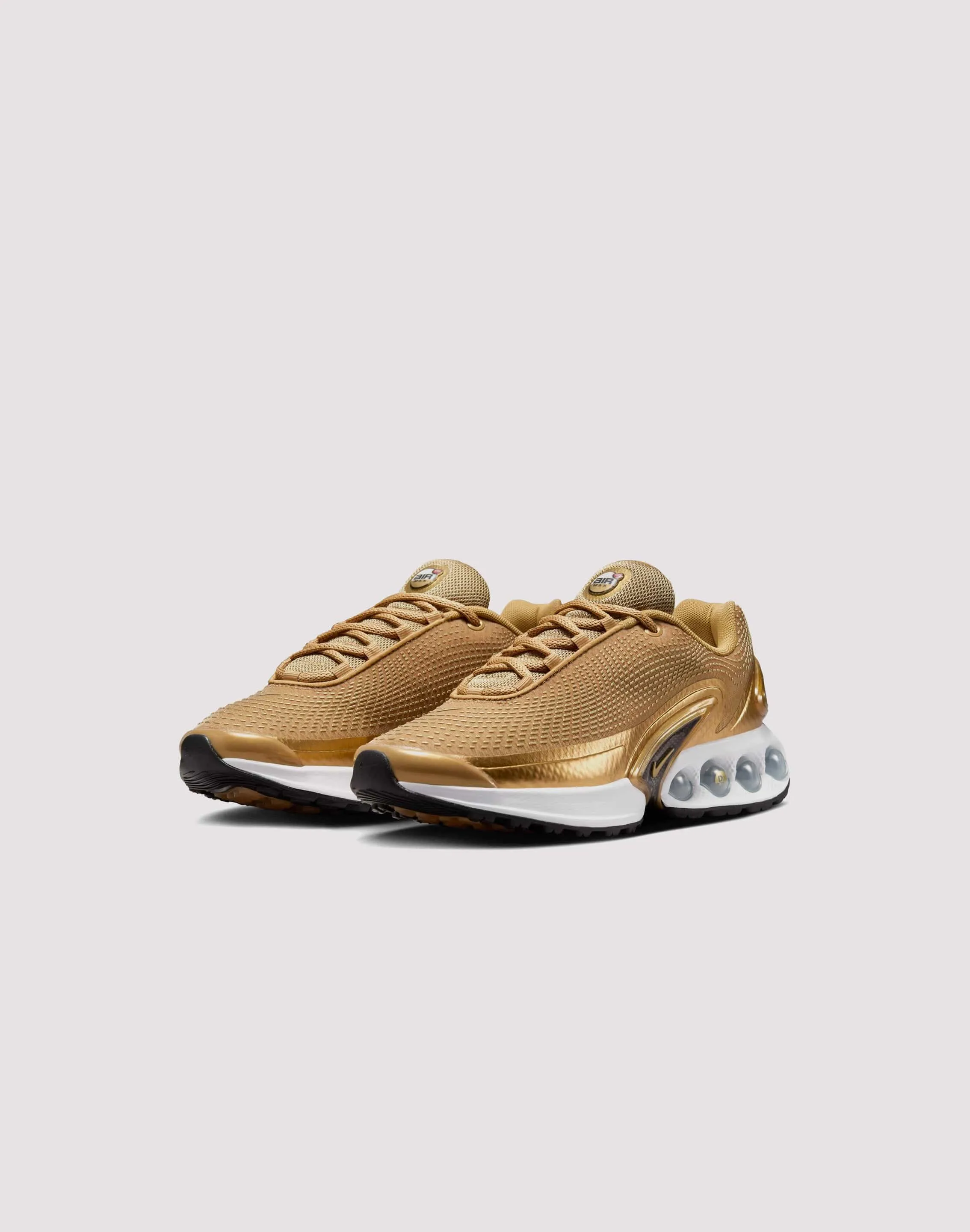 perforated upper running in adventure races shoes Nike Air Max Dn Premium "Metallic Gold/Black/White"