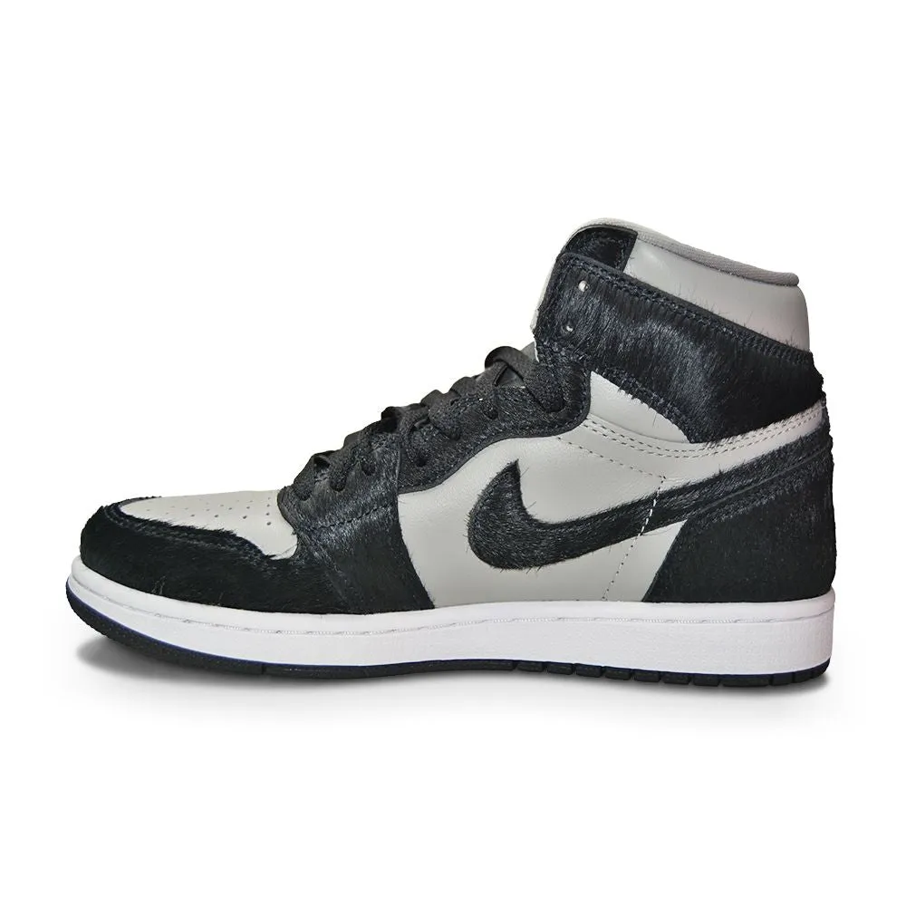 Women Nike Air Jordan 1 Retro High OG - DZ2523 001 - Medium Grey Black White Durable Toe Guard